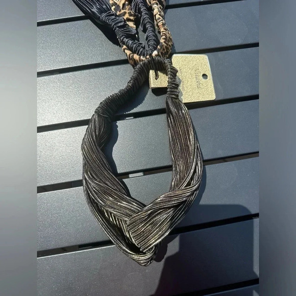 Headbands Pack of 3 Women Cheetah Black and Gold - Picture 4 of 4